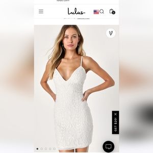 Beaded Sequin Backless Dress